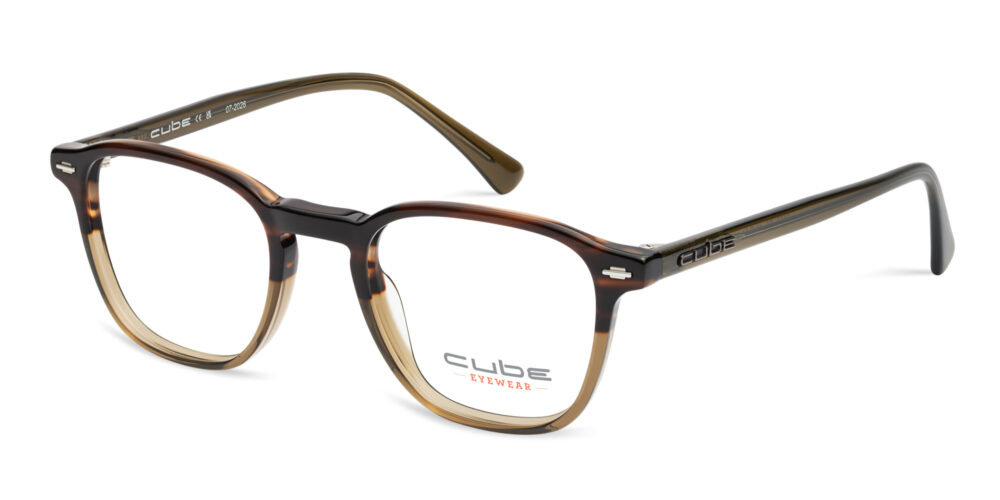 6153 – Cube Eyewear – Unisex Brown / Crystal Light Brown